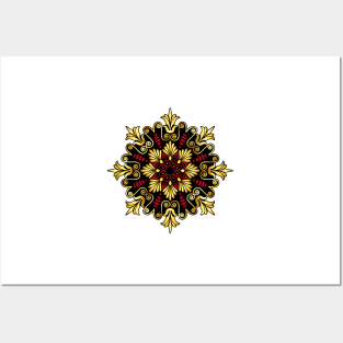 Gold Greek ornament Meander Posters and Art